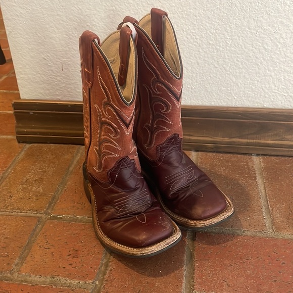 Old West Other - Boys old west cognac Brown Leather Boots